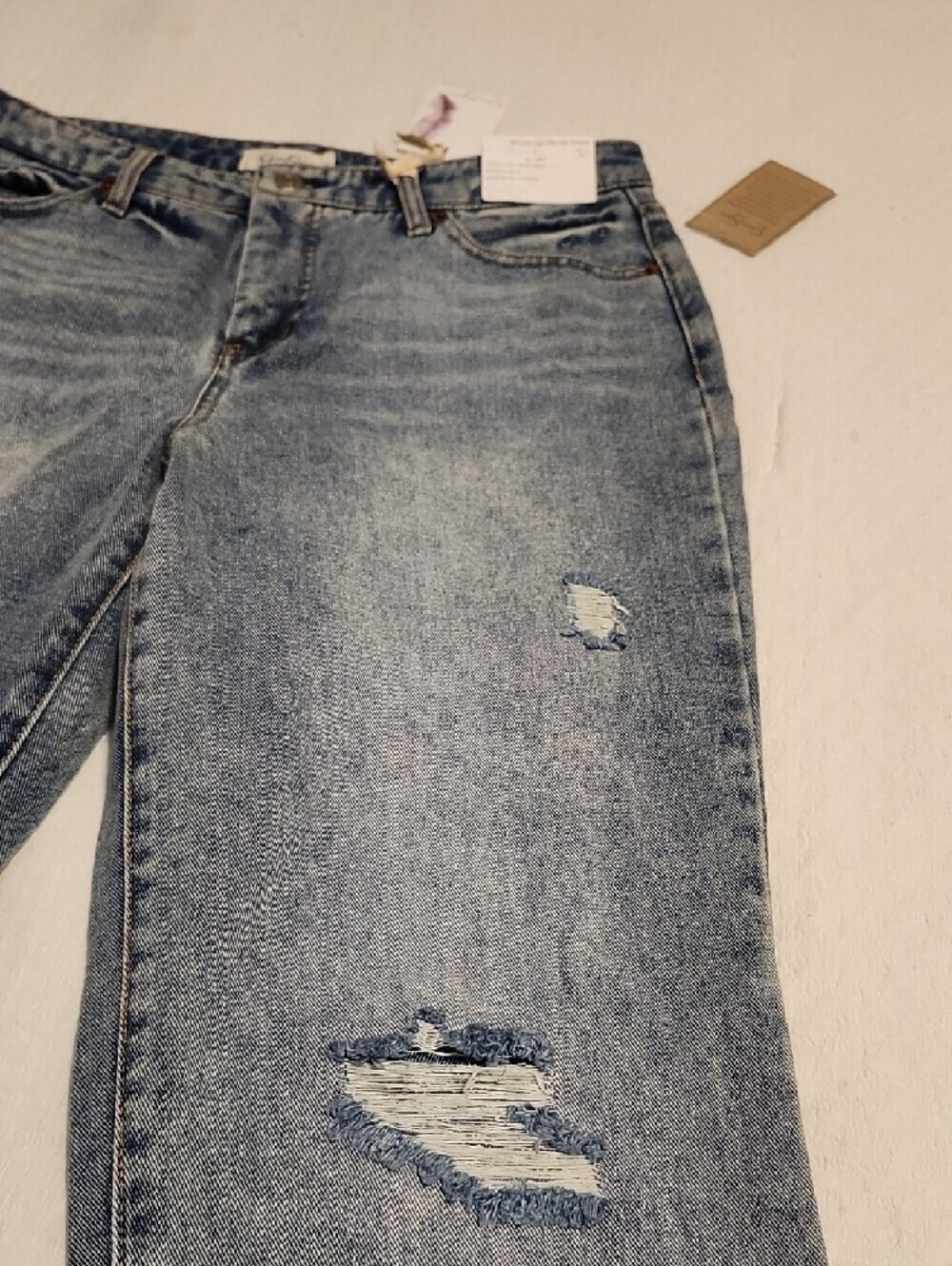 Jessica Simpson Light Washed Distressed Boyfriend Jeans - Picture 5 of 15